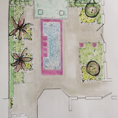 absoluut moeilijk kiezen , 2 ontwerpjes zelfde tuin 